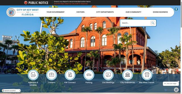 Security scan screenshot of https://cityofkeywest-fl.gov/