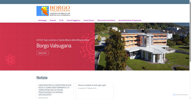 Security scan screenshot of https://www.apspborgo.it/