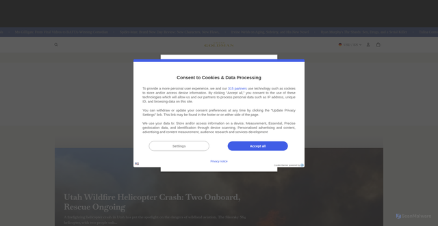 Security scan screenshot of https://grandgoldman.com