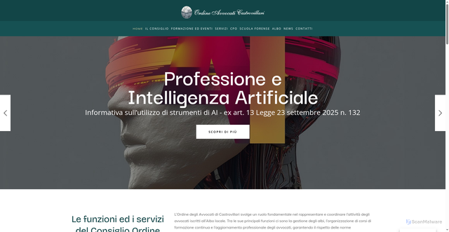 Security scan screenshot of https://www.ordineavvocaticastrovillari.it/
