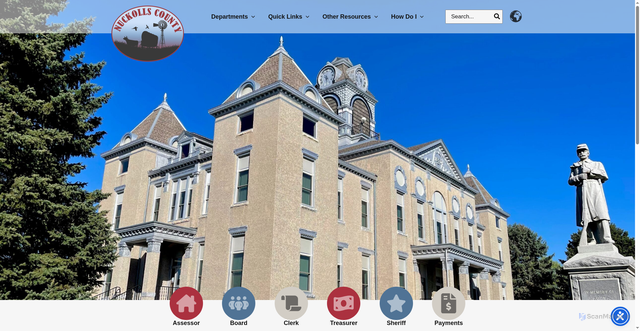 Security scan screenshot of https://nuckollscountyne.gov/