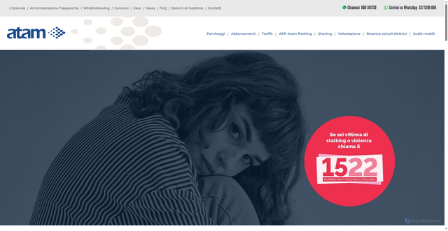 Security scan screenshot of https://www.atamarezzo.it/it/index.php