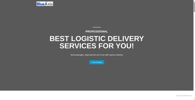Security scan screenshot of https://blueaxisdelivery.com