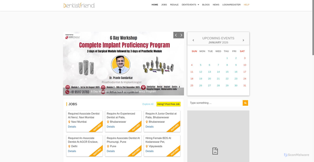 Security scan screenshot of https://dentistfriend.com