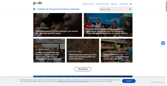 Security scan screenshot of https://www.ipea.gov.br/