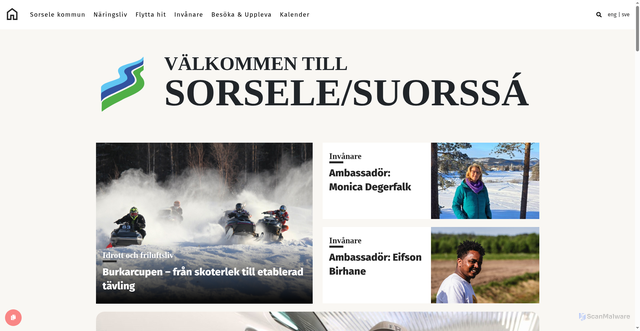 Security scan screenshot of http://www.sorsele.se