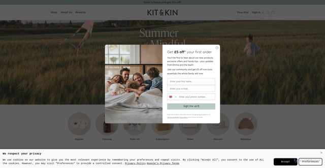 Security scan screenshot of https://kitandkin.com