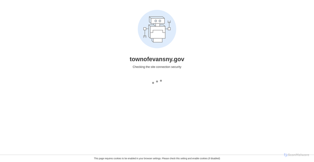 Security scan screenshot of https://townofevansny.gov/
