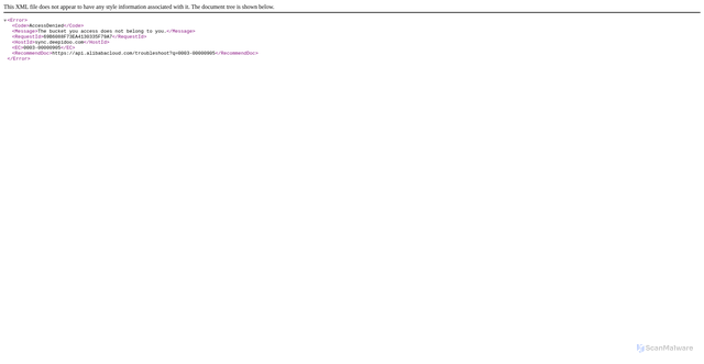 Security scan screenshot of https://sync.deepidoo.com