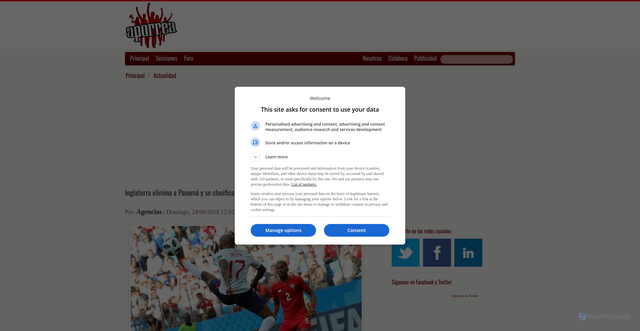 Security scan screenshot of https://www.aporrea.org/actualidad/n327069.html