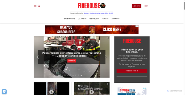 Security scan screenshot of https://www.firehouse.com