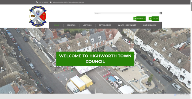 Security scan screenshot of https://highworthtowncouncil.gov.uk/