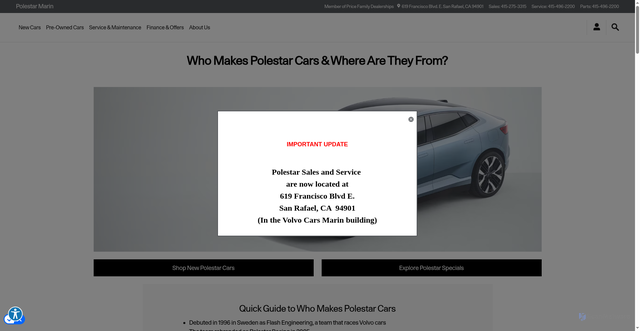 Security scan screenshot of https://www.polestarmarin.com/who-makes-polestar-cars.htm