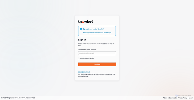 Security scan screenshot of https://eu1.esi.egress.com