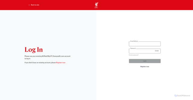 Security scan screenshot of https://profile.liverpoolfc.com