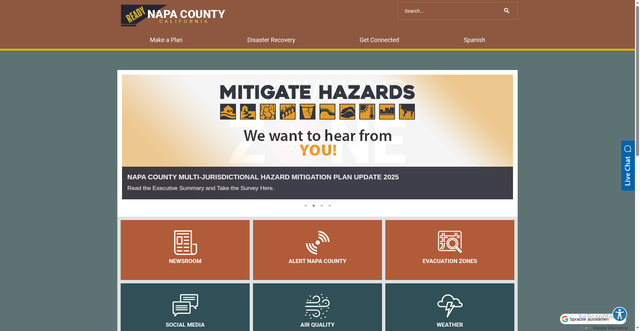 Security scan screenshot of https://readynapacounty.gov/
