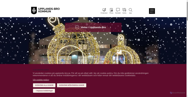 Security scan screenshot of https://www.upplands-bro.se/