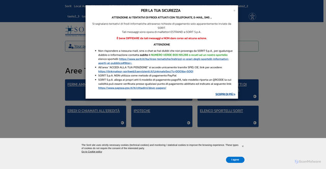 Security scan screenshot of https://www.sorit.it/