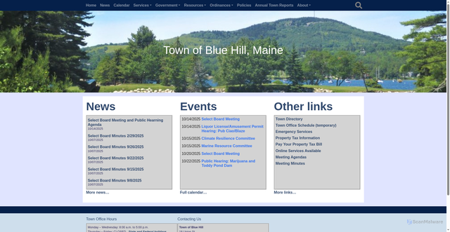 Security scan screenshot of https://bluehillme.gov/