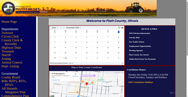 Security scan screenshot of https://piatt.gov/