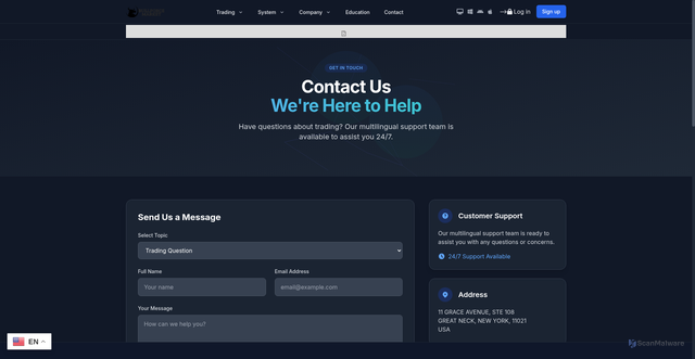 Security scan screenshot of http://onlineaccess.bullforcemarket.com/contact