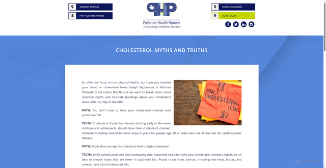 Security scan screenshot of https://www.ntphp.com/cholesterol-myths-and-truths.html