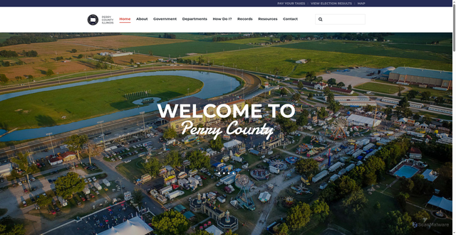 Security scan screenshot of https://perrycountyil.gov/