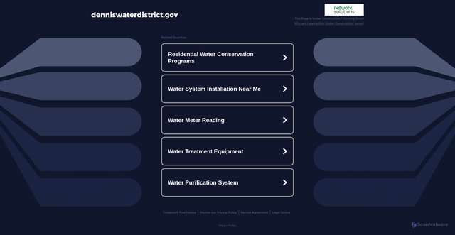 Security scan screenshot of http://denniswaterdistrict.gov/