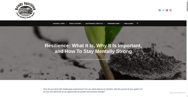 Security scan screenshot of https://readynutrition.com/resources/resilience-what-it-is-why-it-is-important-and-how-to-stay-mentally-strong_26072019/