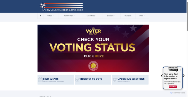 Security scan screenshot of https://www.electionsshelbytn.gov/