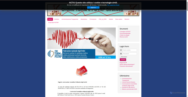 Security scan screenshot of https://www.tsrmsiracusa.it/