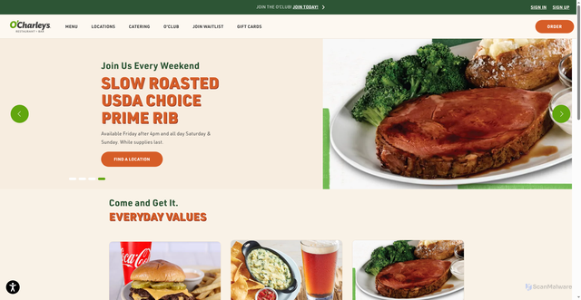 Security scan screenshot of https://www.ocharleys.com/