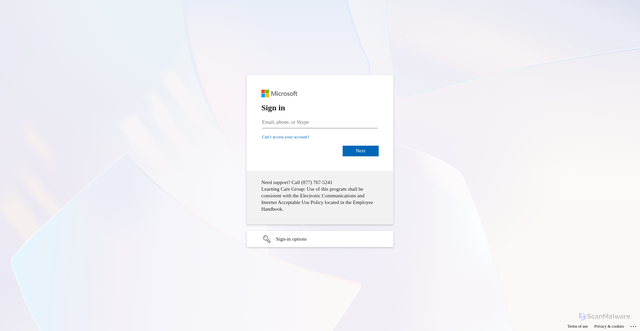 Security scan screenshot of https://lcw2.learningcaregroup.com