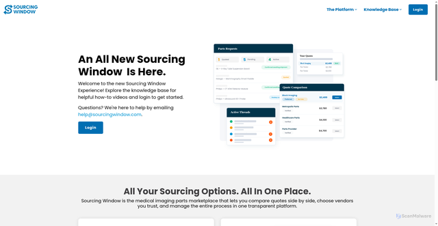 Security scan screenshot of https://www.sourcingwindow.com