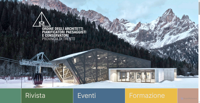 Security scan screenshot of https://www.architettitrento.it/index.php?fx=home