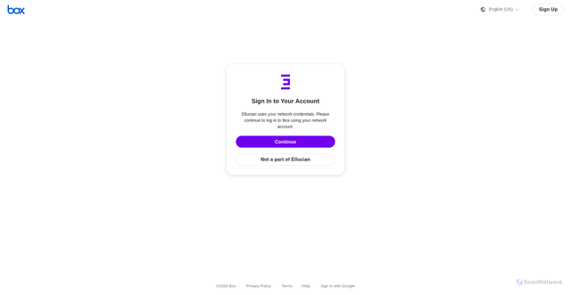 Security scan screenshot of https://ellucian.app.box.com