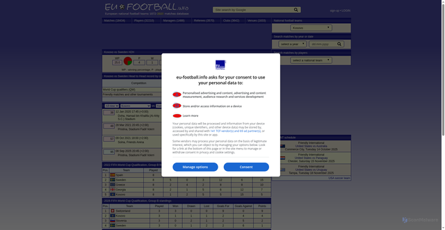 Security scan screenshot of https://eu-football.info/_matches.php?id=122&oppo=191