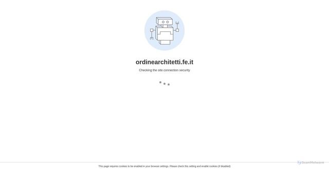 Security scan screenshot of http://ordinearchitetti.fe.it/ordine/