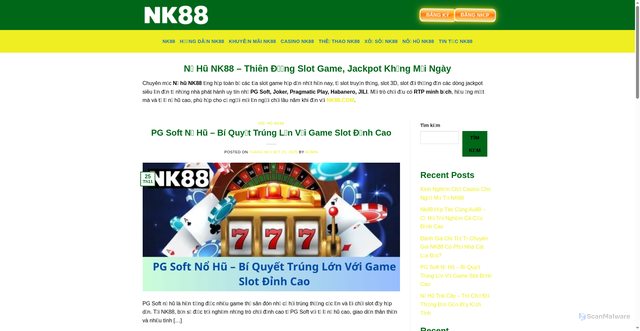 Security scan screenshot of https://nk88game.online/no-hu-nk88/
