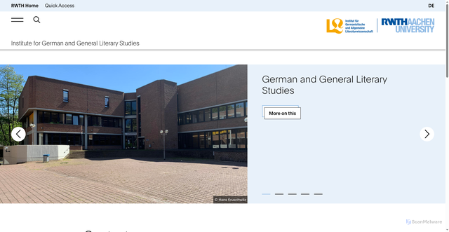 Security scan screenshot of https://www.germlit.rwth-aachen.de