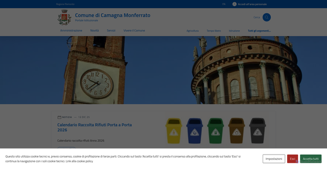 Security scan screenshot of https://comune.camagnamonferrato.al.it/