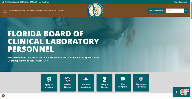 Security scan screenshot of https://floridasclinicallabs.gov/