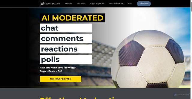 Security scan screenshot of https://sportstalk247.com