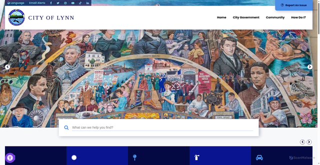 Security scan screenshot of https://www.lynnma.gov/