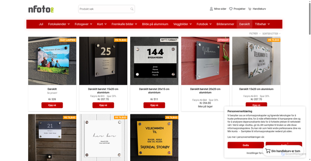 Security scan screenshot of https://nfoto.no/dorskilt/?utm_source=nfoto.no&utm_campaign=6ffaba7dae-Nyhetsbrev_COPY_01&utm_medium=email&utm_term=0_-eec99c5cf4-4832893&mc_cid=6ffaba7dae&mc_eid=UNIQID