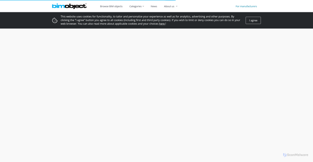 Security scan screenshot of https://classic.bimobject.com
