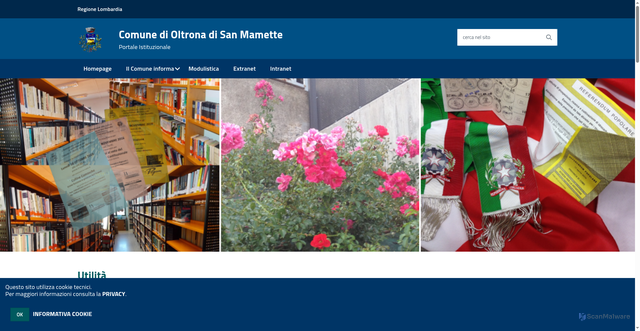 Security scan screenshot of https://www.comune.oltronadisanmamette.co.it/hh/index.php