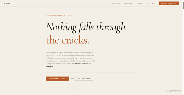 Security scan screenshot of https://rundelegate.com/