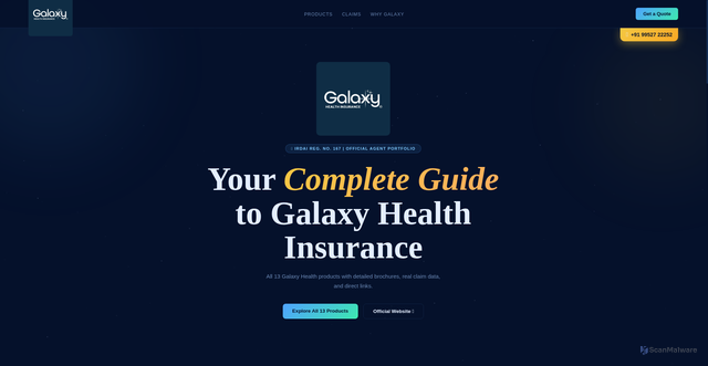 Security scan screenshot of https://galaxy-health-729fwubyhq.edgeone.app/