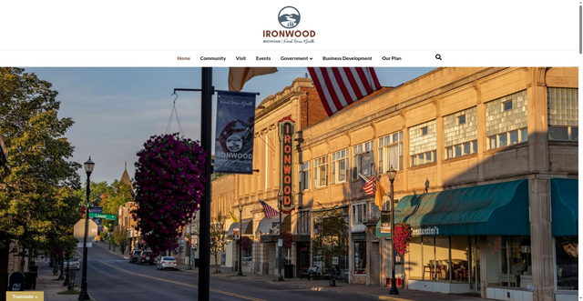 Security scan screenshot of https://ironwoodmi.gov/